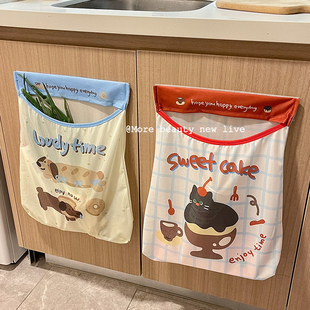 网兜收纳袋厨房悬挂式门后挂壁置物布艺整理墙上收纳挂袋网袋挂墙