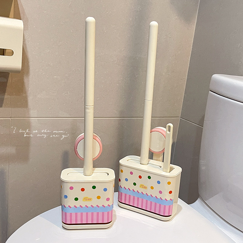 吸盘壁挂式马桶刷置物架