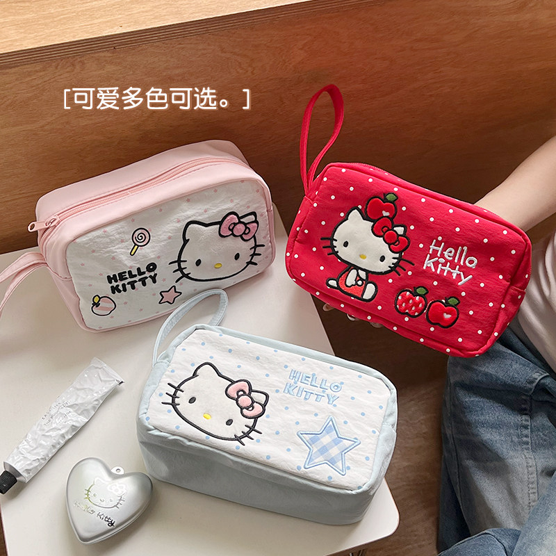 HelloKitty化妆包女出门方便携带大容量化妆品收纳手袋旅行洗漱包