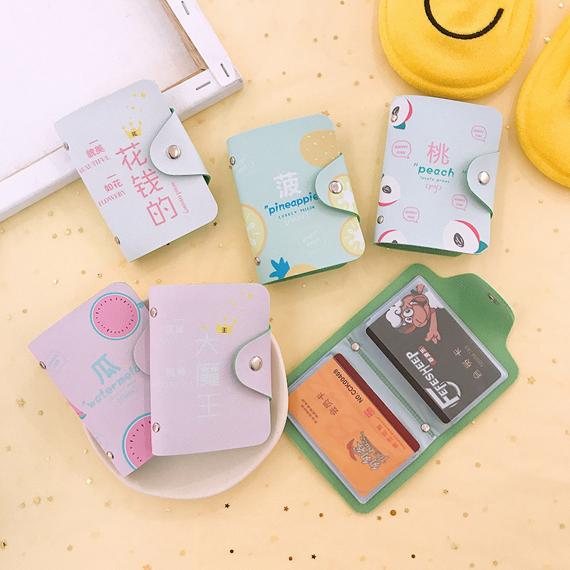 the republic of korea fresh Cartoon fruit Card package Multi-bit cards High-capacity Student card sets Anti-degaussing Credit card holder coin pursein the Leather/Lady bags/Men's bag, Card package  category - from Buy2taobao.com to provide professional Taobao agent buy service