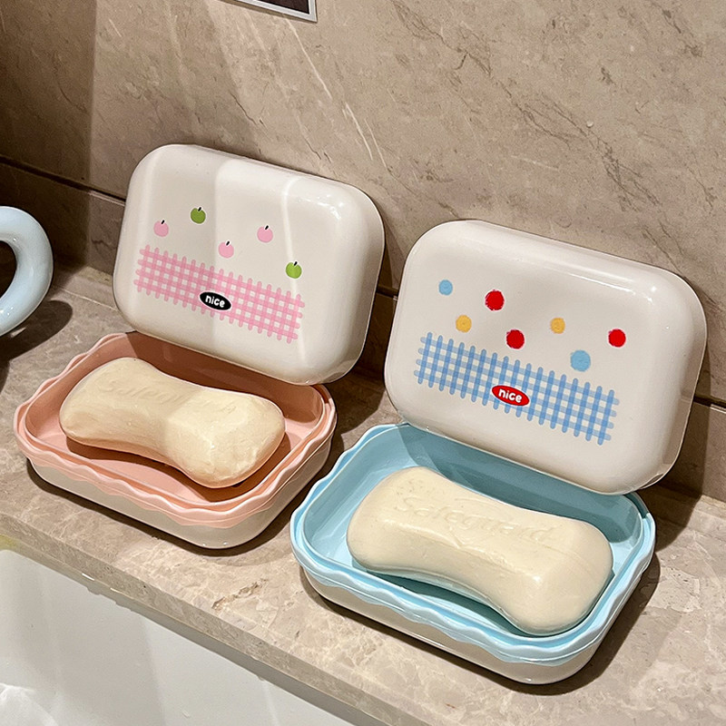肥皂盒可爱卡通双层沥水