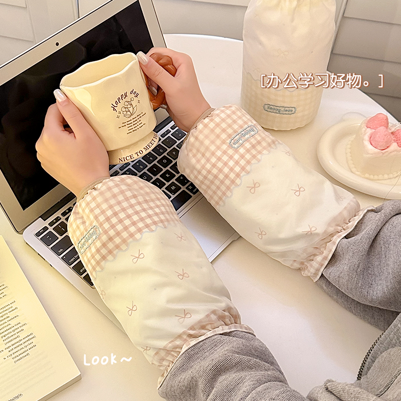 可爱袖套女上班耐脏防水