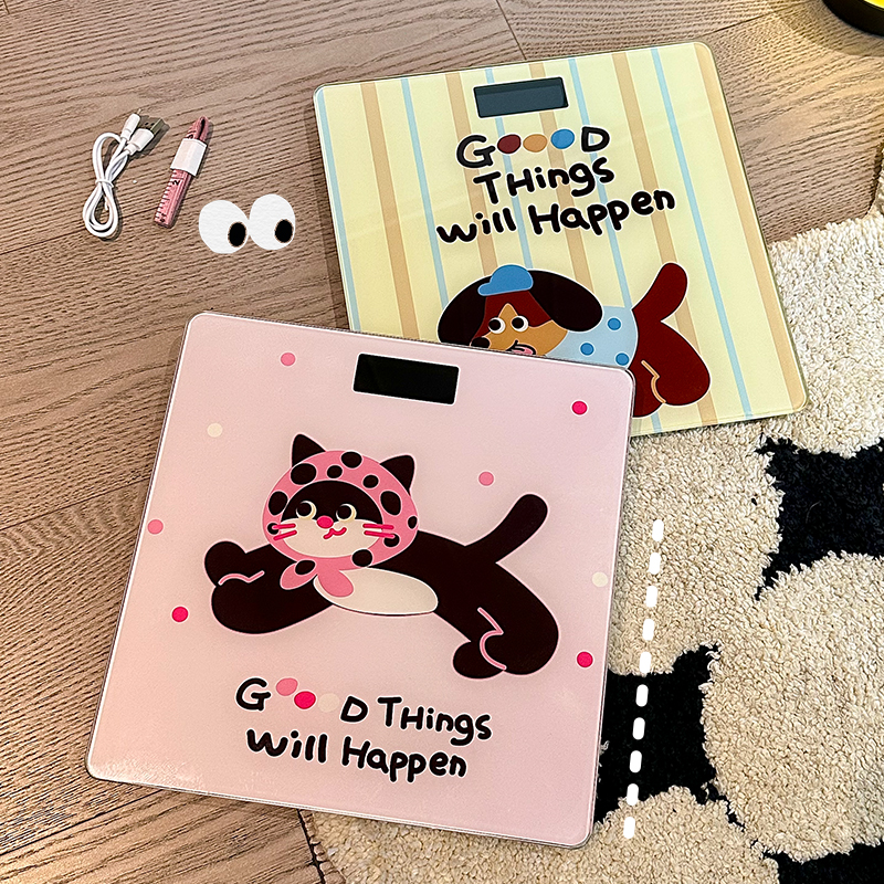 家用电子秤智能USB充电体重秤成人减肥人体秤小型称重器精准宿舍