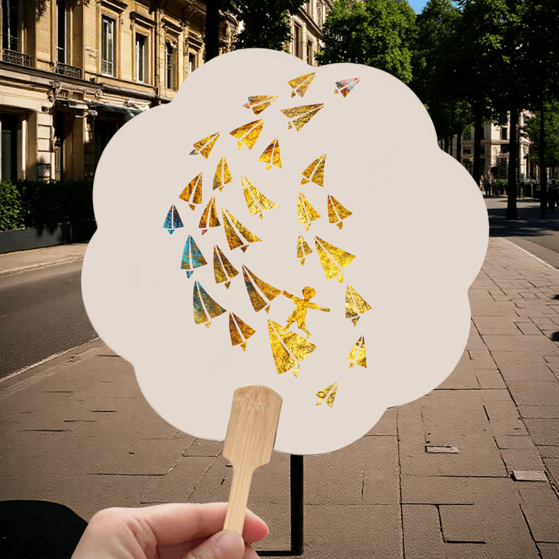 非遗烧箔画团扇手工材料包