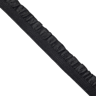 裙边弹力蕾丝花边领口diy黑色布条衣服下摆松紧带装饰条辅料配件