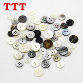 纽扣开衫 TTT黑蝶贝壳纽扣天然大衣贝壳扣子衬衫 针织衫 毛衣辅料