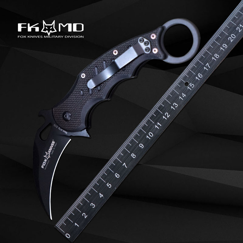 意大利fox狐狸随身便携把玩收藏爪刀479锋利水果刀户外防身工具刀