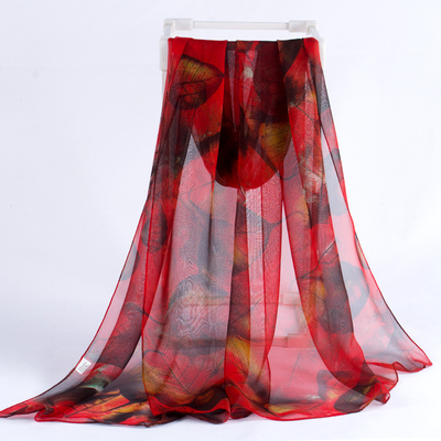 乔其纱防晒两用围巾韩版女丝巾