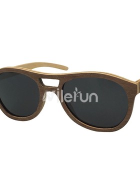 冷灰色表皮合成木大框架太阳镜 椭圆形飞行员式遮阳镜墨镜