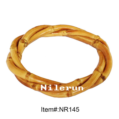 来而往竹木Nilerun本色竹鞭手镯编制麻花竹节手镯
