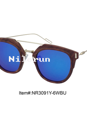 墨镜欧美圆形大框金色偏光太阳镜