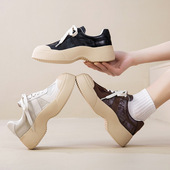 增高运动休闲板鞋 厚底大码 女 女2026新款 韩版 35到43码 网红小白鞋