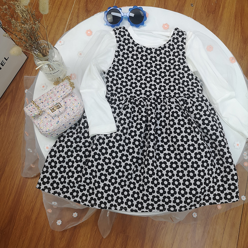 卡卡米女童韩版春季连衣裙套装