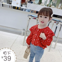 Áo voan bé gái 2019 quần áo trẻ em mùa xuân trẻ em mới công chúa hoa áo sơ mi búp bê Hàn Quốc - Áo sơ mi thời trang cho bé