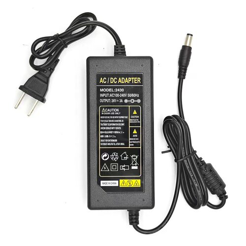 适用deLi得力DL-ZYB70直流增压泵电源线适配器DC24V3A线70W圆孔线
