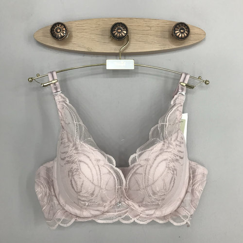 Triumph/黛安芬金致微光新品内衣女软钢圈蕾丝深V聚拢文胸16R9048