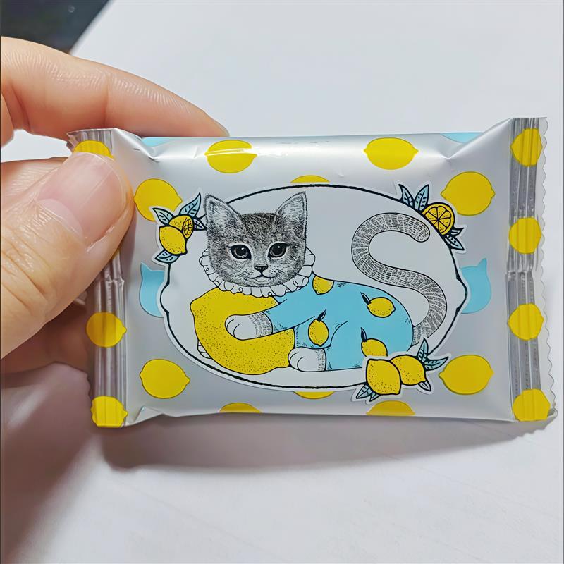 Aoligei香水柠檬夹心饼干薄脆小猫饼健康追剧零食小吃办公下午茶