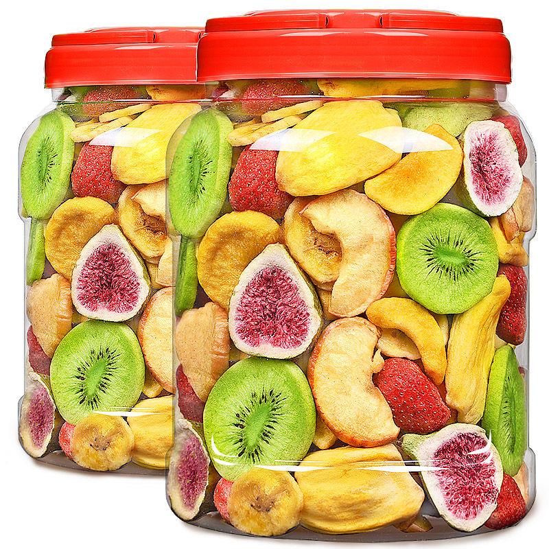 综合水果脆500g罐装果蔬水果干菠萝蜜无花果草莓孕妇儿童零食250g