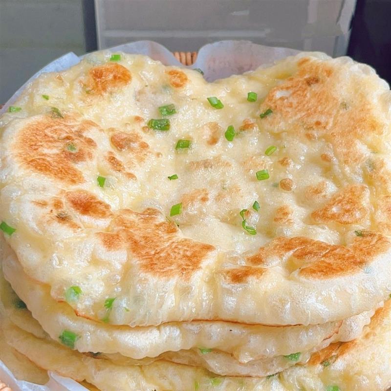 现烙现发山东发面葱油饼葱花烙饼手工制作方便速食营养早餐小吃