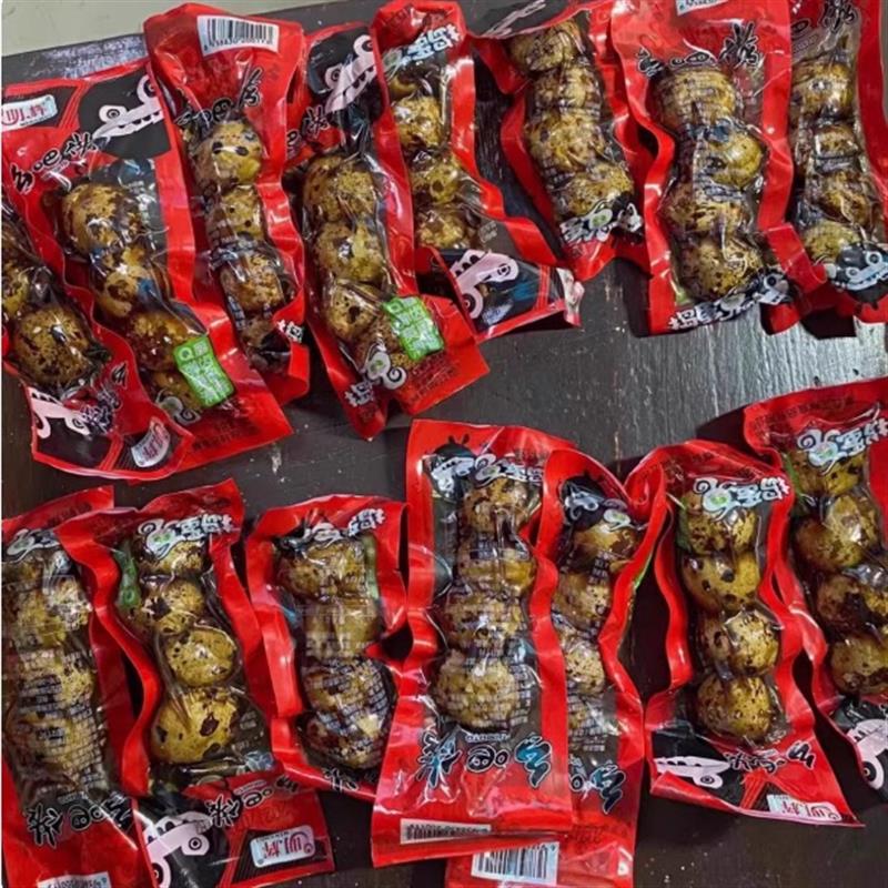 明辉经典乡巴佬味卤香鹌鹑蛋熟食卤蛋真空包装整箱五香鹌鹑蛋