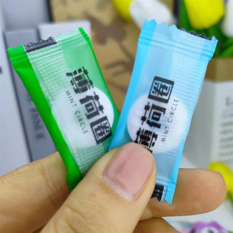 甜笑兔薄荷糖清新口气情话口香糖商用水果喜糖招待糖果散装零食