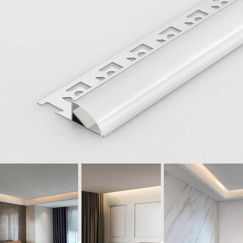 45度斜发光灯槽线条灯悬浮吊顶藏光槽反光灯回光灯洗顶铝合金灯槽,家装灯饰光源,室内LED灯带,淘宝优惠券,粉丝福利购,淘宝优惠卷