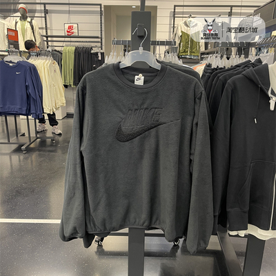 Nike耐克加绒圆领耐克大勾卫衣