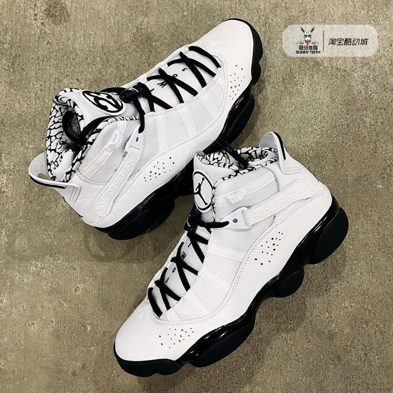 专柜正品Air Jordan 6 Rings AJ 六冠王黑白实战篮球鞋 322992