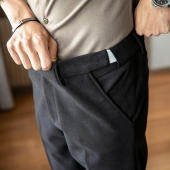 加厚款 小脚免烫可伸缩腰西裤 毛呢男商务休闲长裤 修身 青年 韩版 冬季