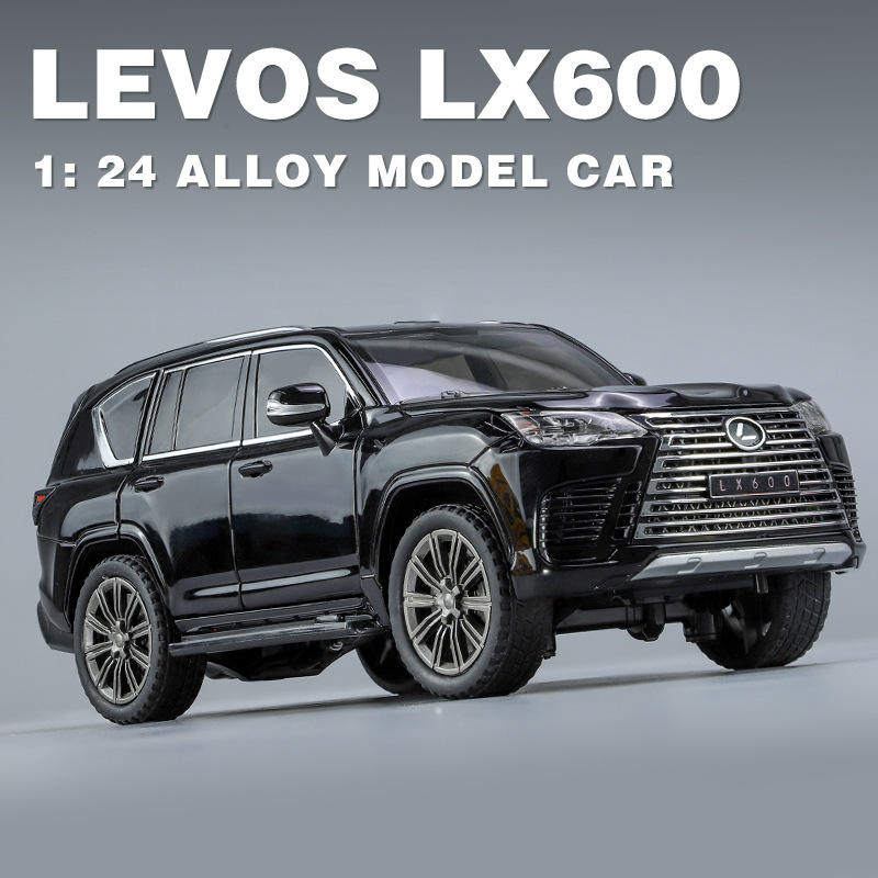 新款 潮牌款1:24LX600合金车模仿真金属摆件汽车模型儿童玩具车