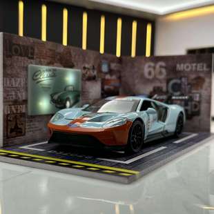 合金车模1:32和1比24PVC地下停车场建筑模型灯光直播场景摆设摆件