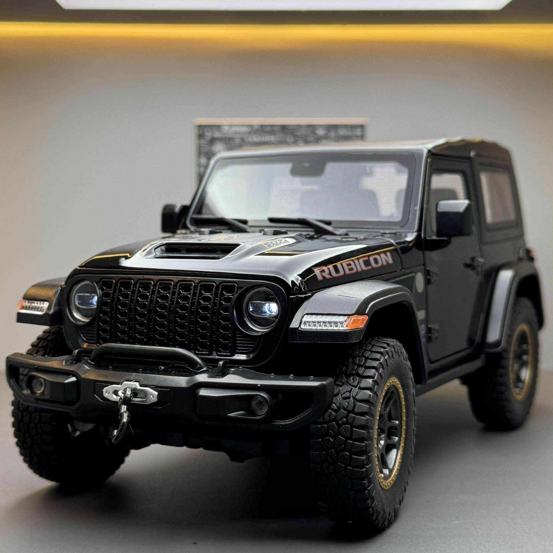 新款OK合金车模1:18罗宾汉密蓬越野车声光滑行玩具车音效模型摆件