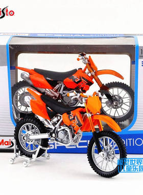 新款 美驰图合金摩托车玩具1:18模型KTM 525 S越野街车经典收藏
