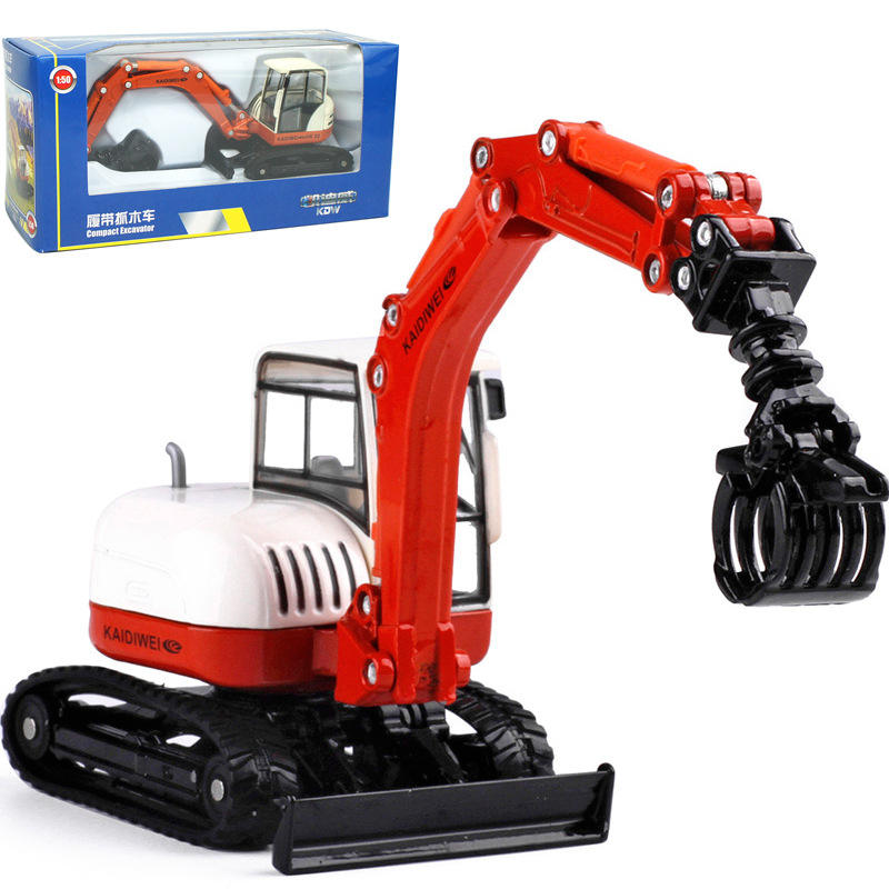 新款 【盒装】 1:50 履带抓木车 合金车玩具模型 卡车