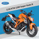 新款 R重机车仿真合金摩托车成品模型 Duke 威利1 18KTM1290Super