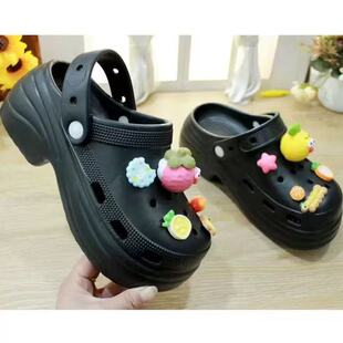 沙滩洞洞鞋 可爱外穿防滑卡通厚底