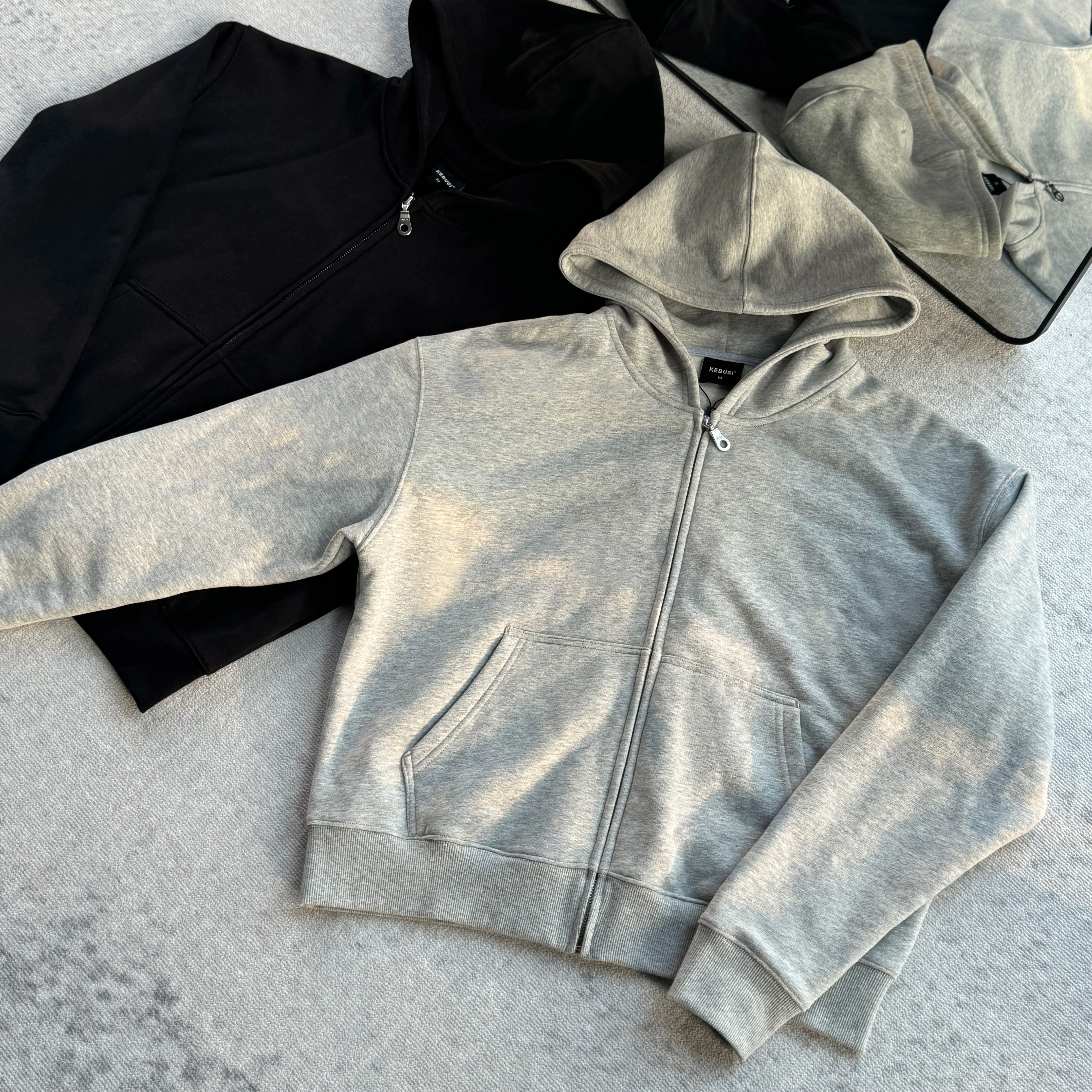 【KEBUSI】必入高品质一体绒开衫卫衣2.0短宽bpxy外套男#Y015,男装,卫衣,淘宝优惠券,粉丝福利购,淘宝优惠卷