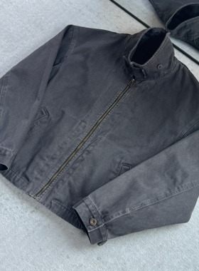 【KEBUSI】重磅复古水洗做旧哈灵顿短宽boxy夹克外套男#Y024