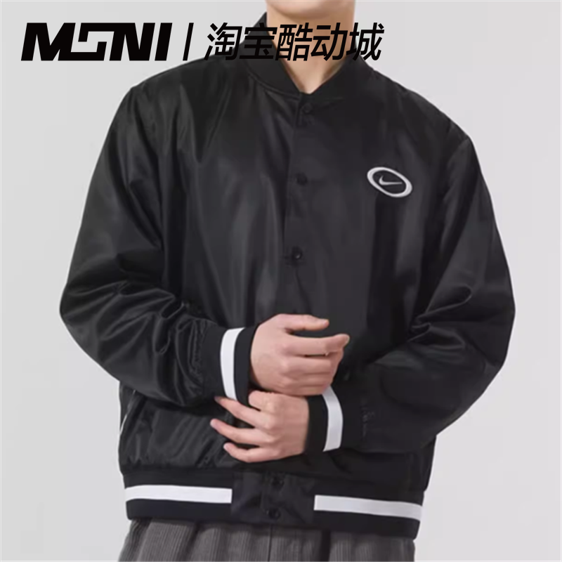 Nike/耐克 DNA logo运动休闲宽松棒球服黑色夹克外套 FN2725-010