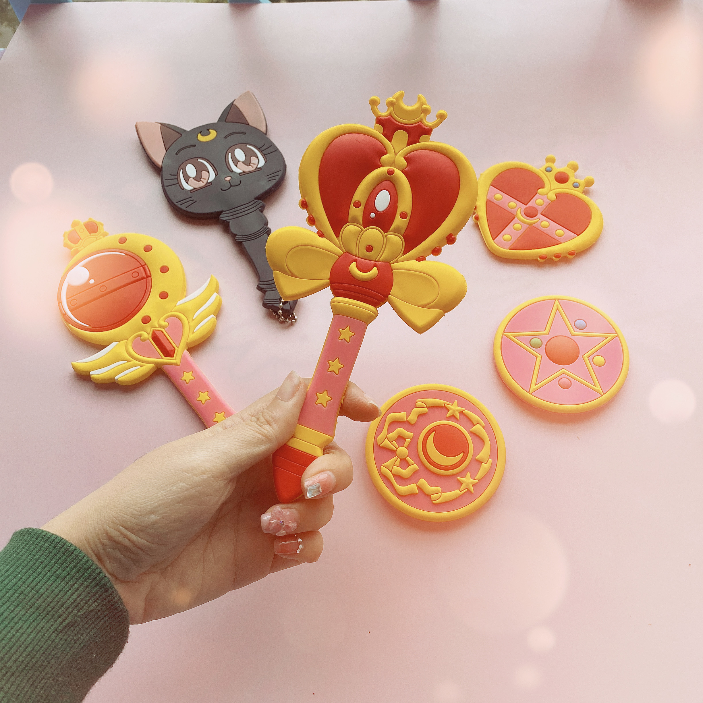 美少女战士皇冠变身器魔法棒变身器随身镜水冰月化妆镜子手柄镜