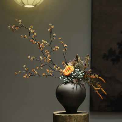 宋代美学陶瓷花瓶高级插花禅意