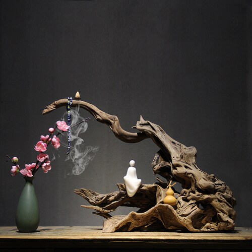 新中式风禅意茶室样板房迎客松