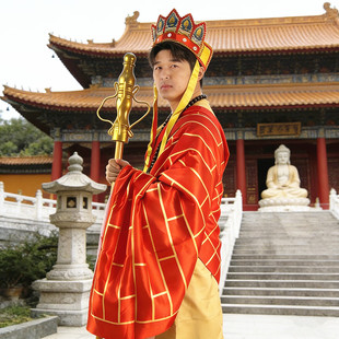 西游记成人唐僧服装袈裟佛珠禅杖全套装备唐僧师傅角色扮演表演服