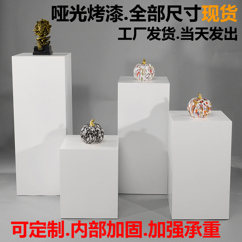 木质高档烤漆展示台模特底座橱窗站台中岛柜陈列架手办工艺品摆台