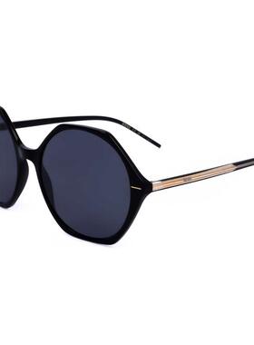 代购Hugo Boss女士太阳镜防紫外线遮光清晰视野日常佩戴圆形黑色