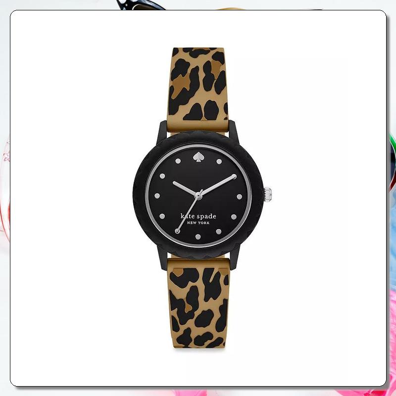 Buy Kate spark new york fashion personalized leopard silicone strap womens watch on behalf of overseas authentic products