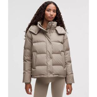 海外代购lululemon/露露乐蒙女士羽绒服保暖防风短款连帽