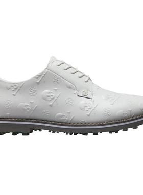 代购GFORE男士高尔夫球鞋防滑轻量耐磨透气白色防水粒面皮革系带