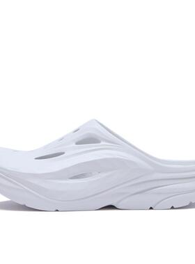 代购Hoka OneOne男女拖鞋透气缓震舒适休闲拖鞋白色EVA材质居家