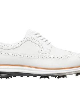 代购Cole Haan男士高尔夫球鞋防滑轻便透气舒适缓震白色系带防水